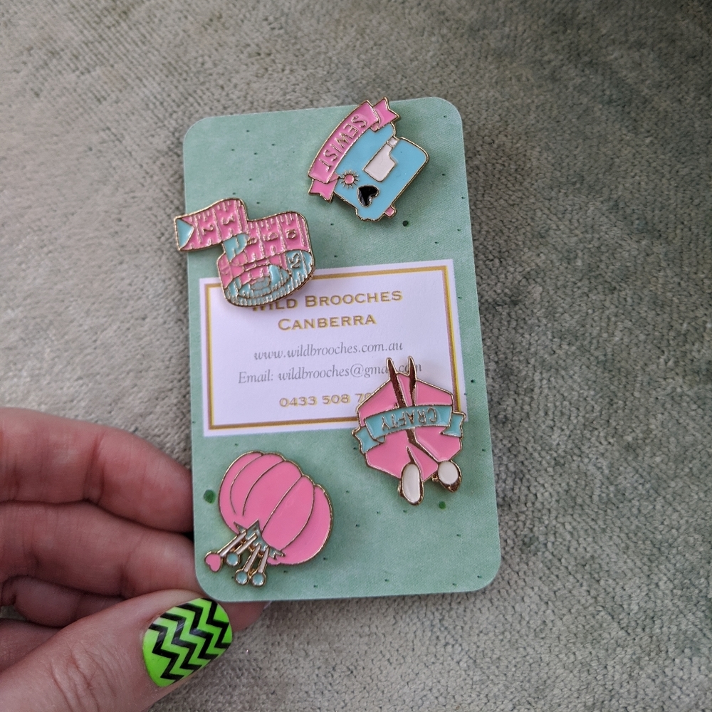 Sewing themed pins